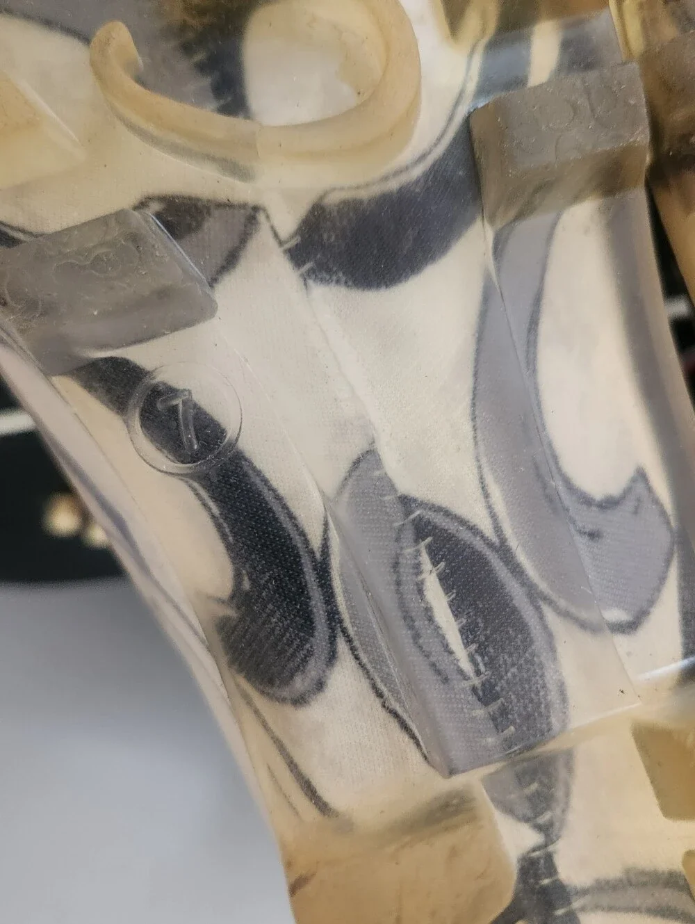 COACH CREAM & BLACK TALL RUBBER RAIN BOOTS SIZE 7